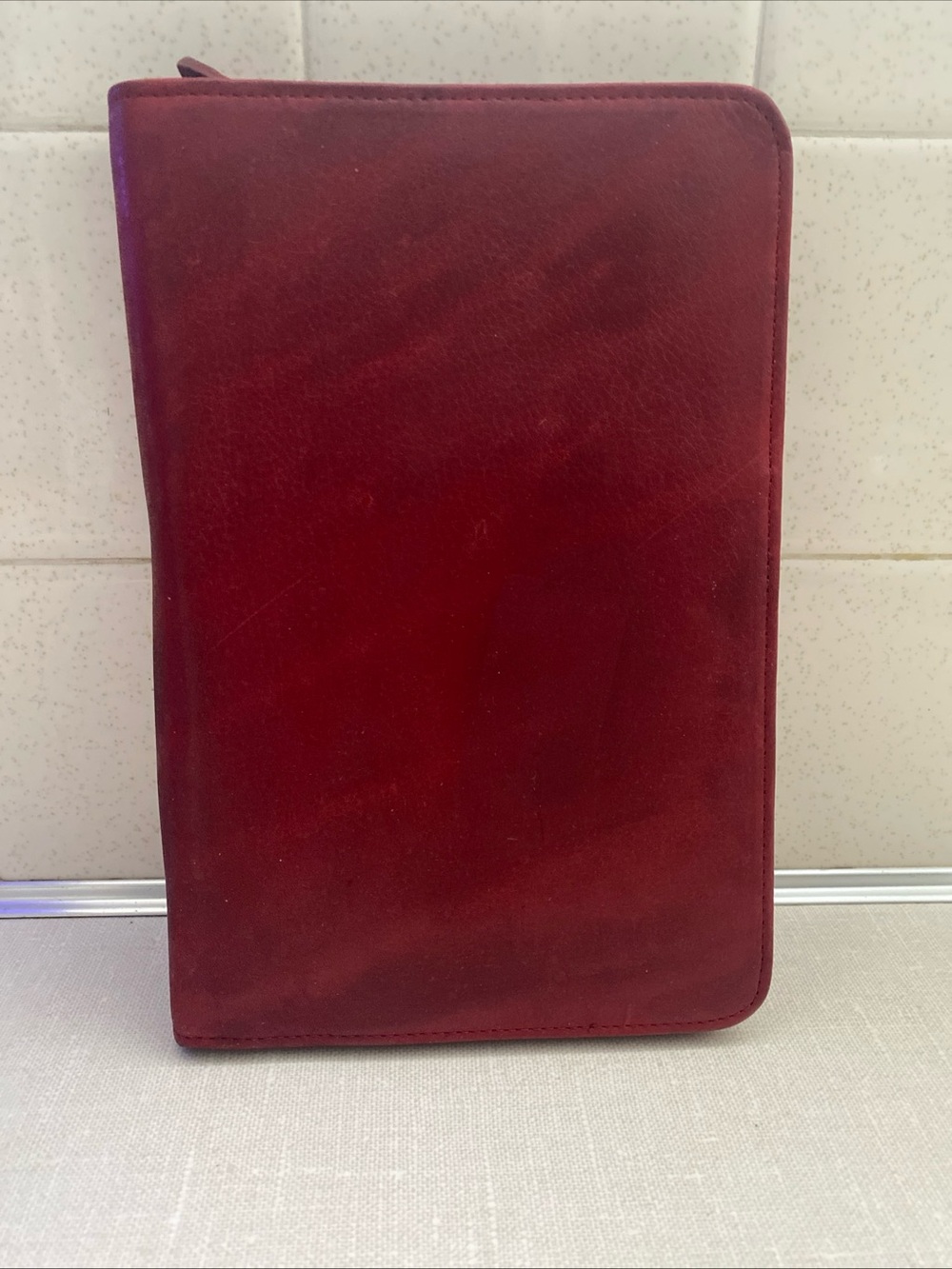 Wilson's Leather Red Organizer Portfolio Writing Pad Vintage